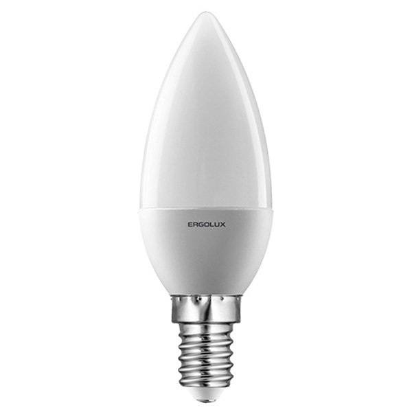 Лампа светодиодная “Ergolux”, холодный свет, свеча, С35, E14, 11W, 4500K.