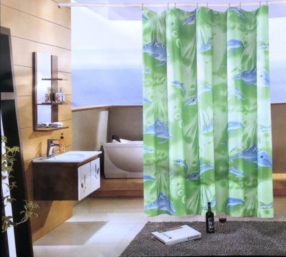Штора для ванной комнаты тканевая “Перламутр”, рисунок в ассортименте, 180*180 см.