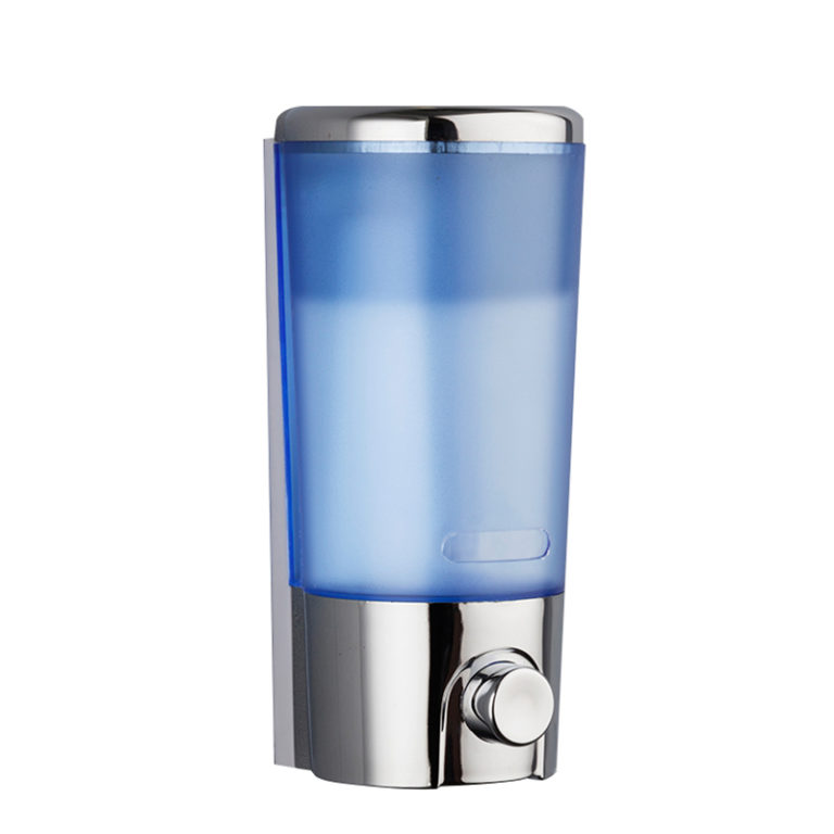 Дозатор для жидкого мыла настенный, синий, НВ-406.