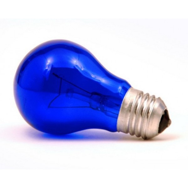 Лампа накаливания вольфрамовая “Favor’, синяя, Е27, 60W, 230V.