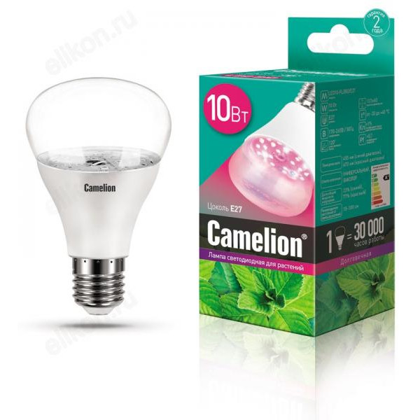 Лампа светодиодная “Camelion”, для растений, PL/BIO, E27, 10W.