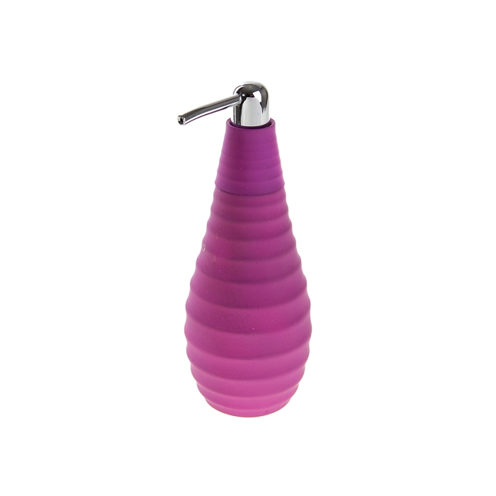 Дозатор для жидкого мыла “Ребристый”, цвет фиолетовый.