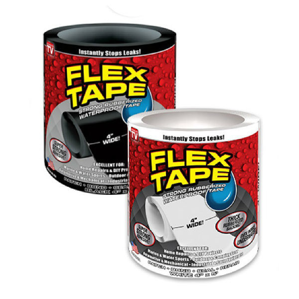 Лента сверхпрочная, белая, черная” Flex tape” 10*150.
