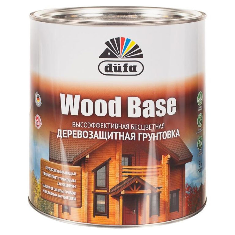 Грунтовка “Dufa Wood Base”, для древесины, с биоцидом, бесцветная, 10 л.