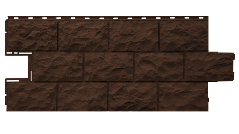 Панель фасайдинг “Дачный доломит” темно-коричневый 1080*452 мм.