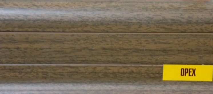 Плинтус напольный ПВХ “Идеал Оптима”, 291 орех, длина 2,5 м, ширина 55 мм.