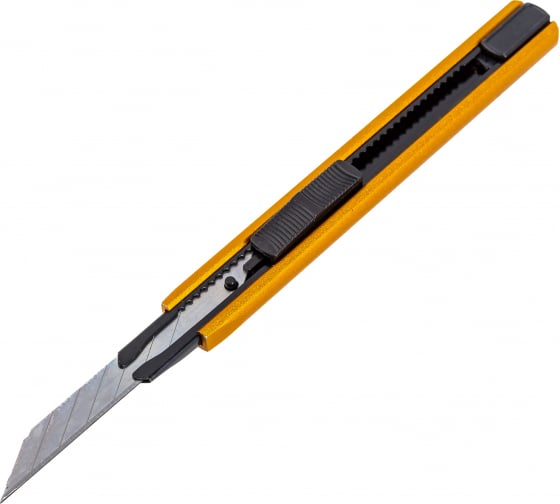 Нож технический 9 мм усиленный, металлический корпус.