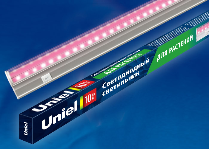 Светильник линейный светодиодный для растений “Uniel” ULI-P20-18W/SPSB IP40, 550 мм.