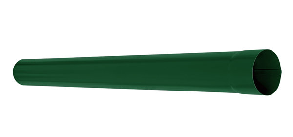 Труба металлическая, 1 м, d100, темно-зеленая.