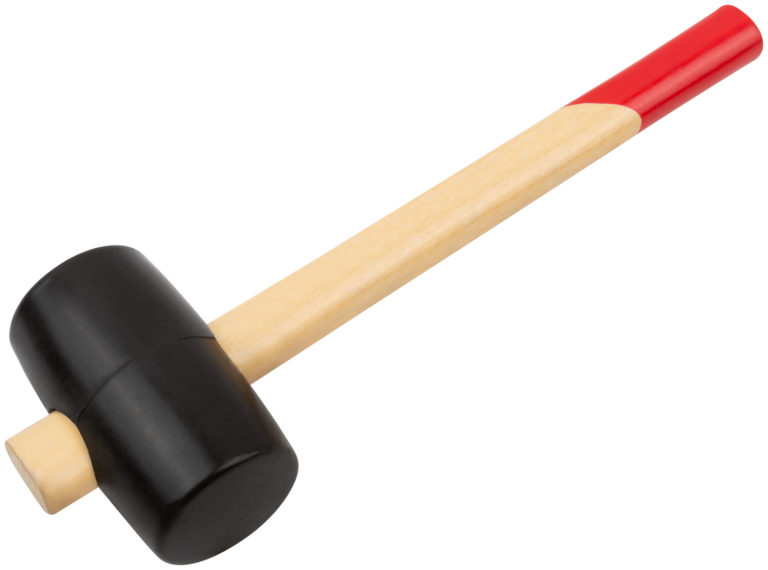 Киянка резиновая “Курс”, деревянная ручка, 600 г.