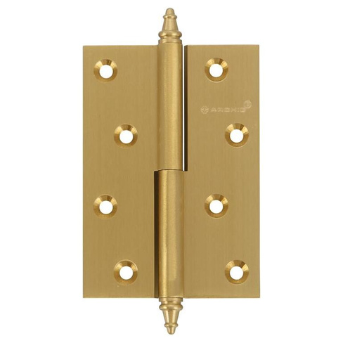 Петля дверная правая “Apecs” золото, 100*75 мм (цена за пару).
