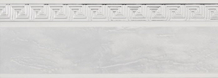 Бленда ПВХ “Меандр”, мрамор хром, ширина 5 см.
