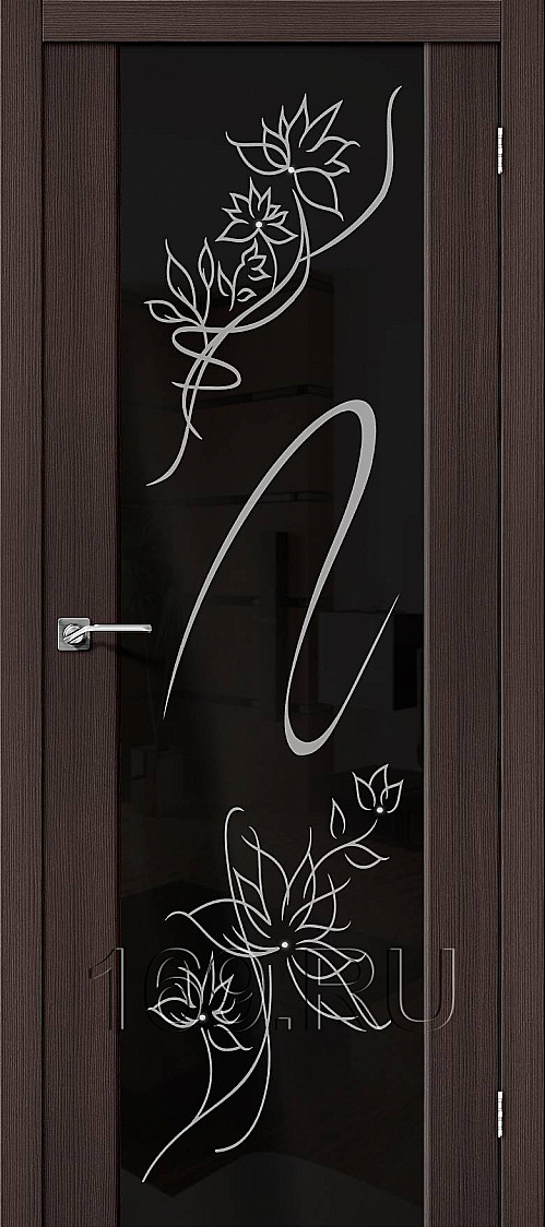 Дверь межкомнатная  “Кристалл”, остекленная, венге, 2000*600 мм.