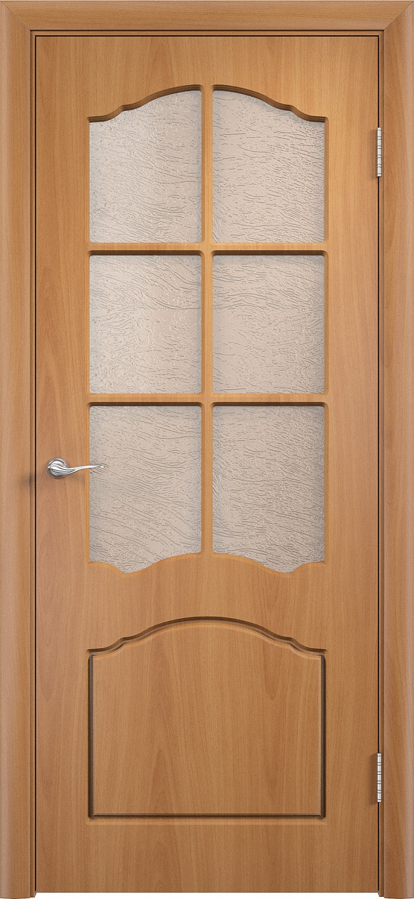 Дверь межкомнатная  “Лидия”, остекленная, миланский орех, 2000*600 мм.