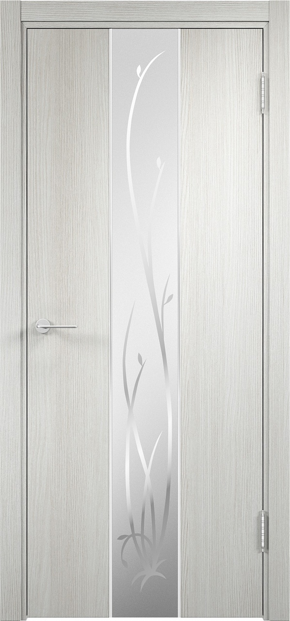 Дверь межкомнатная  “Соната-1”, с зеркалом, слоновая кость, 2000*600 мм.