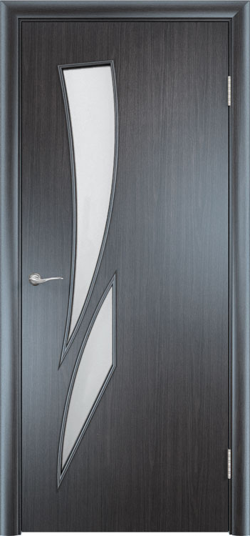 Дверь межкомнатная  “Тип С-2”, остекленная, венге, 2000*600 мм.