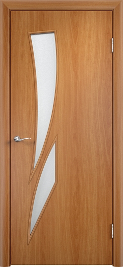 Дверь межкомнатная  “Тип С-2”, остекленная, миланский орех, 2000*700 мм.