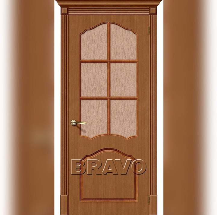 Дверь межкомнатная “Классика”, МДФ, шпон дуба, глухая, 2000*700 мм.