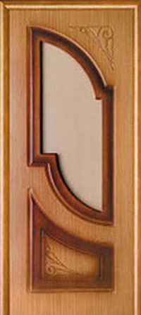 Дверь межкомнатная “Персия”, МДФ, шпон дуба, остекленная, 2000*600 мм.