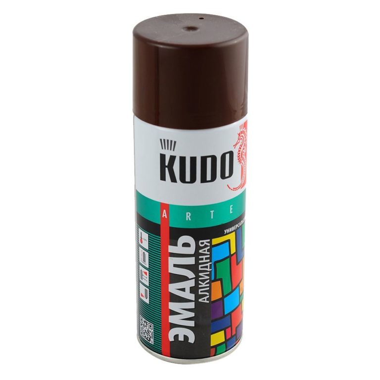 Краска аэрозоль “Kudo”, коричневая, 520 мл.