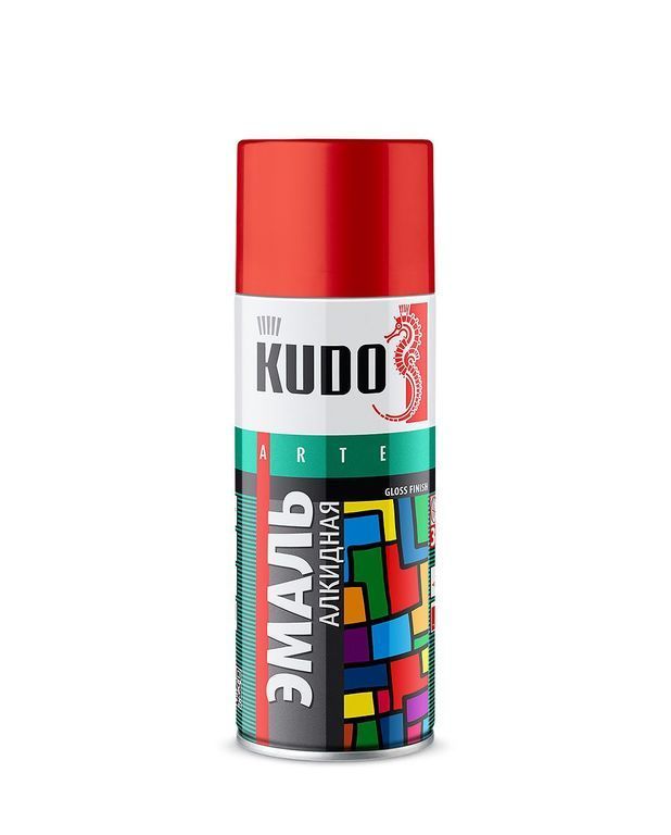 Краска аэрозоль “Kudo”, красная, 520 мл.