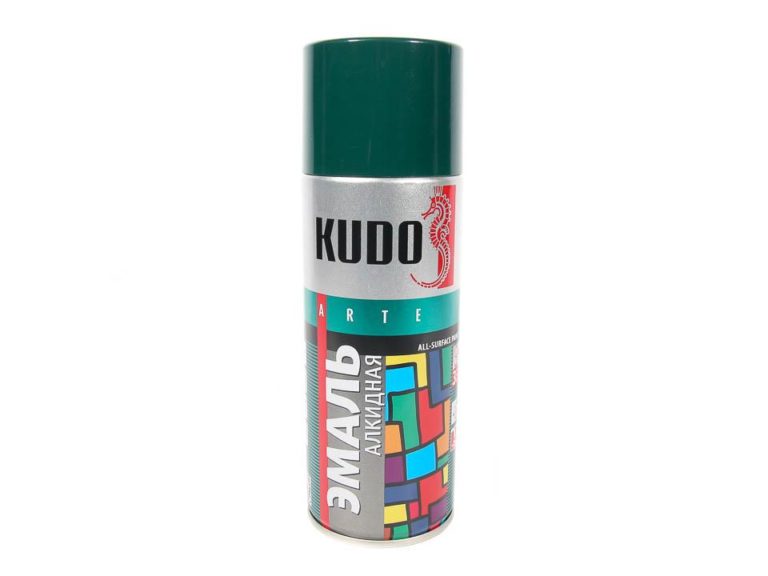 Краска аэрозоль “Kudo”, темно-зелёная, 520 мл.