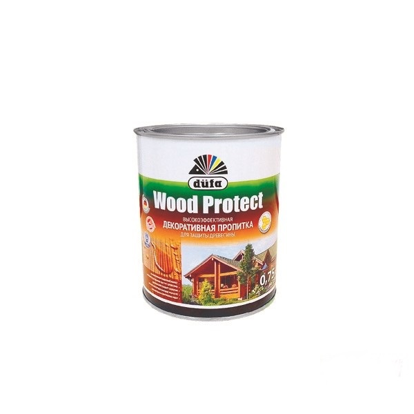Пропитка декоративная для защиты древесины “Dufa Wood Protect”, 2,5 л, Махагон.