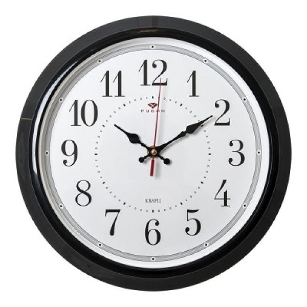 Часы настенные “Классика”, d 23 см, корпус черный.