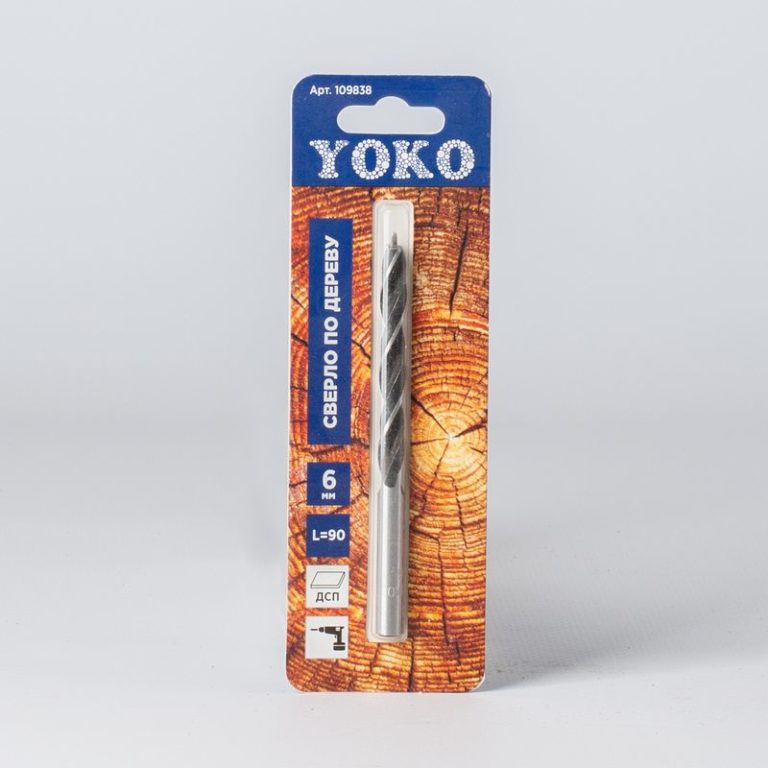 Сверло по дереву “Yoko” 6*90 мм.