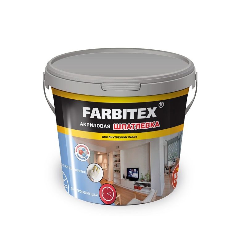 Шпатлевка акриловая для внутренних работ “Farbitex” 3,5 кг.