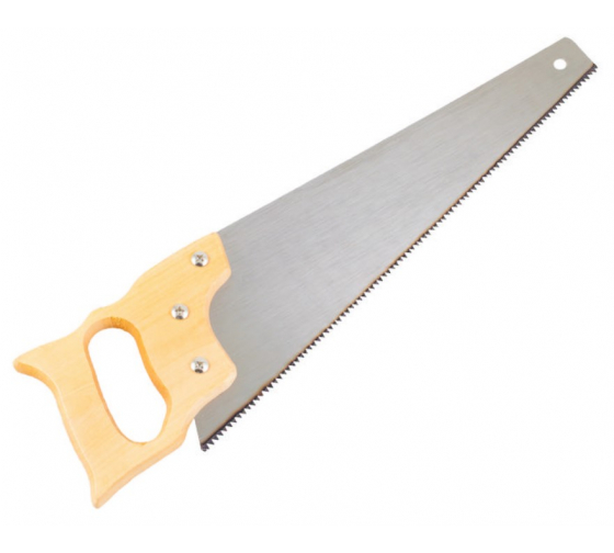 Ножовка по дереву “Ремоколор”, деревянная рукоятка, 400 мм.