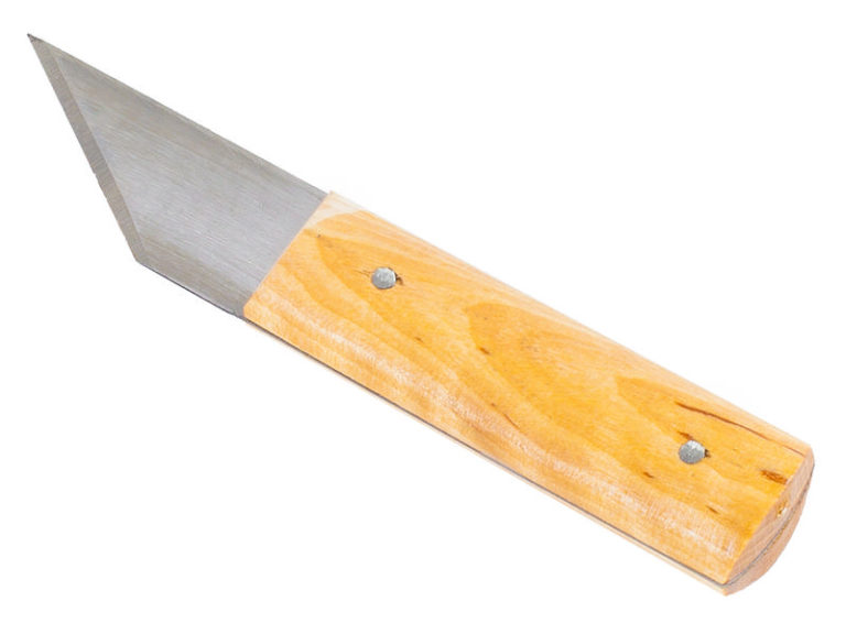 Нож сапожный, деревянная ручка, 180 мм.