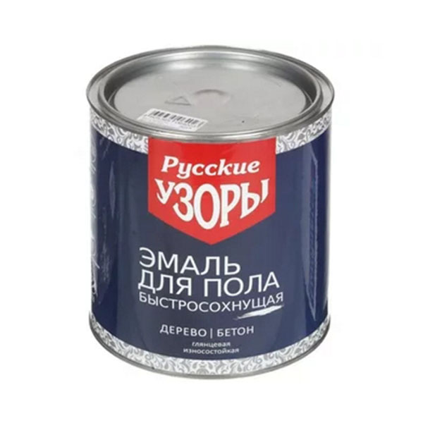 Эмаль для пола “Русские узоры”, желто-коричневая, 1,9 кг.