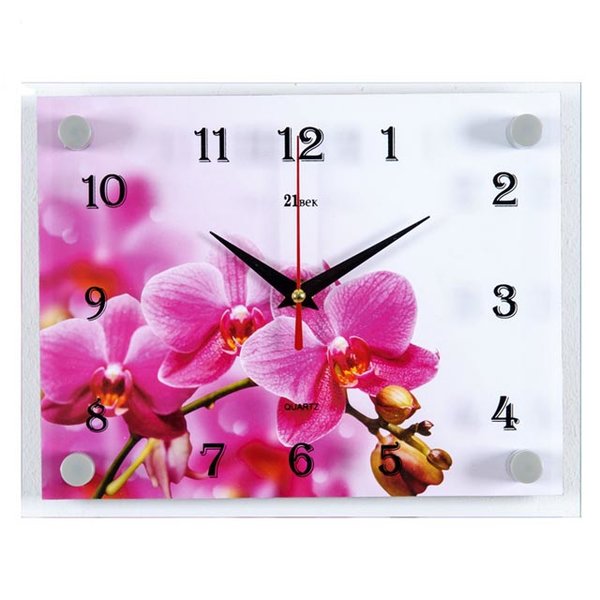 Часы настенные “Розовая Орхидея”, 25,5*20 см.
