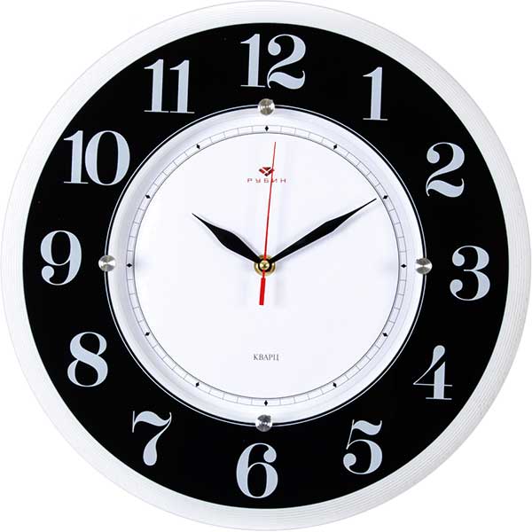 Часы настенные “Классика”, d 34 см, корпус черный.