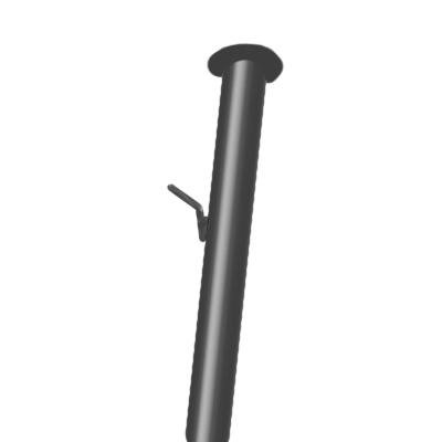 Столб заборный с крючком под рабицу высота 2 м, d 50 мм.
