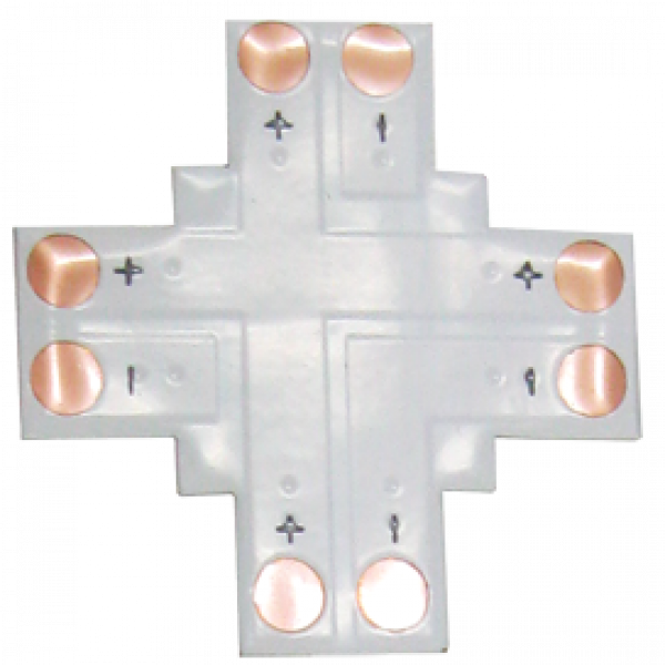 Гибкая соединительная плата формы Х для зажимных 2-х контактных 8 мм разъемов “Ecola”, SC28FХESB.