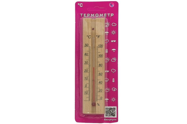 Термометр комнатный, деревянный, ТБ-206.