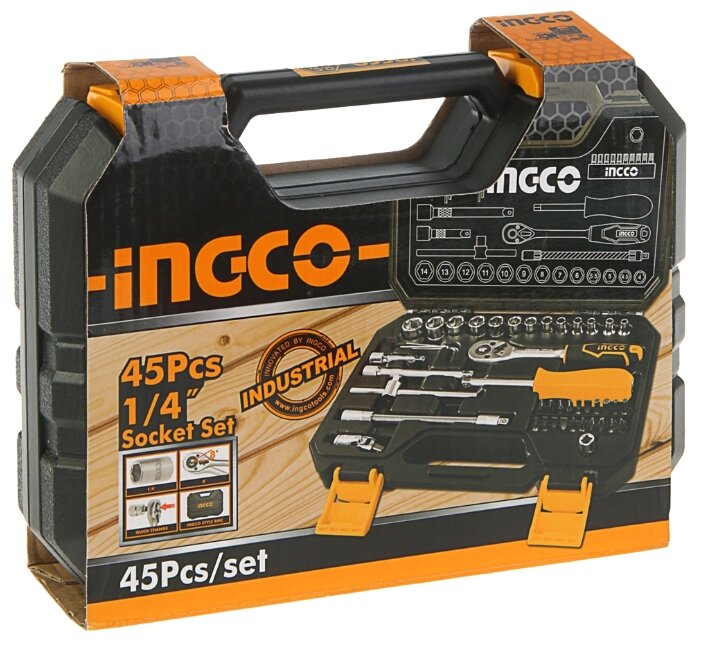 Набор инструментов “Ingco” HKTS14451, 45 предметов.