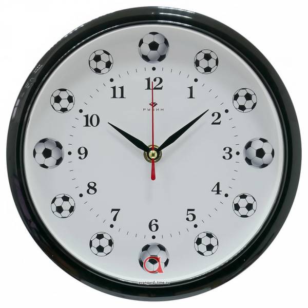Часы настенные “Футболисту”, d 22 см, корпус черный.
