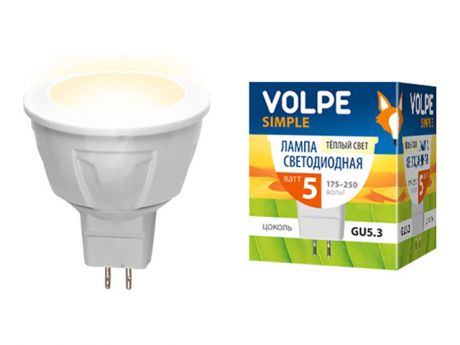 Лампа светодиодная “Volpe”, MR16 5.3, 220V, 5W.