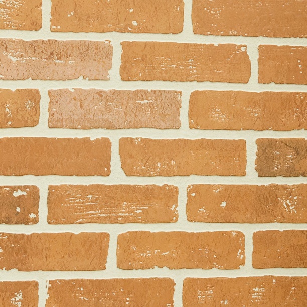 Панель стеновая МДФ “Кирпич оранжевый”, 1,22*2,44*0,003 м.