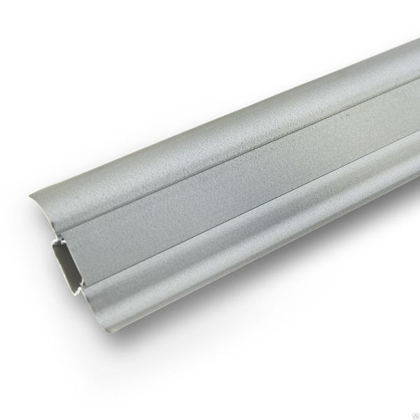 Плинтус напольный ПВХ “Идеал Комфорт”, 081 металлик серебристый, длина 2,5 м, ширина 55 мм.