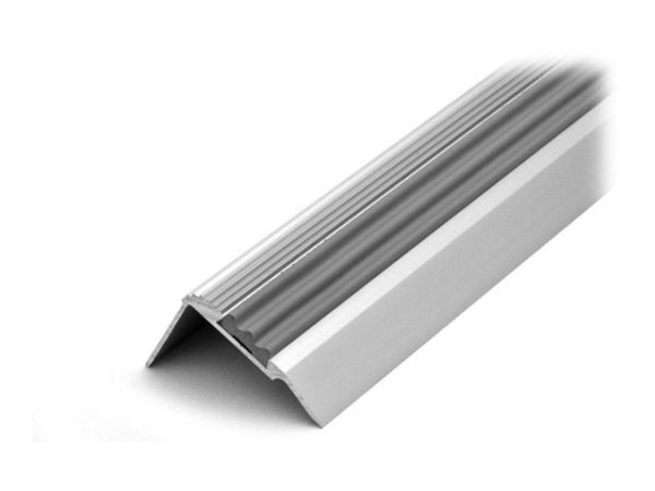 Порог алюминиевый ДО 1 РЕ, с держателем, серебро, 90 см.