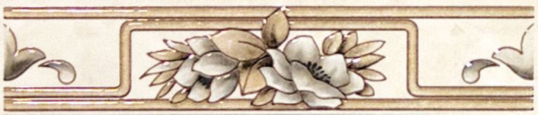 Бордюр керамический “Элегия цветы”, 25*5,4см.