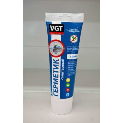 Герметик “VGTl”, акриловый санитарный, белый, 350 гр.
