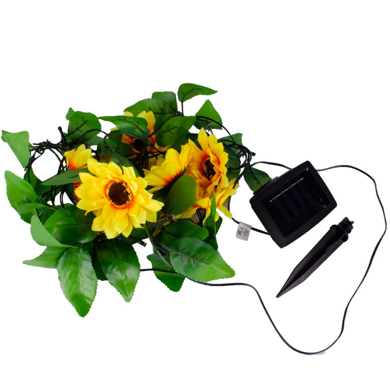 Гирлянда садовая на солнечной батарее “Подсолнухи” 24 светодиода USL-S-138.