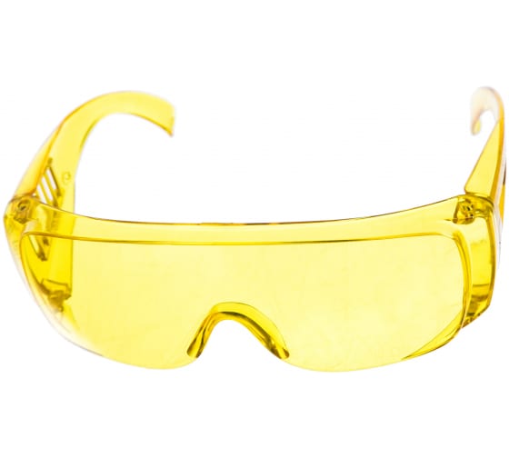 Очки защитные “DEXX”, желтые, открытого типа.