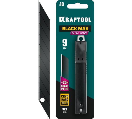 Лезвия для ножа “Kraftool”, сегментированные, 9 мм (10 шт).